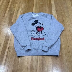 Disney Gray Crewneck Sweater with Mickey Mouse